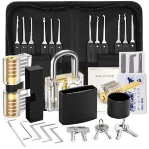 Outdoor Stainless Steel Picks Tool Set with practice locks