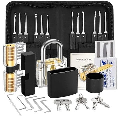 Outdoor Stainless Steel Picks Tool Set with practice locks