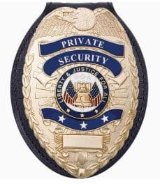 Ryno Gear's Private Security Officer Universal Oval Badge + Holder